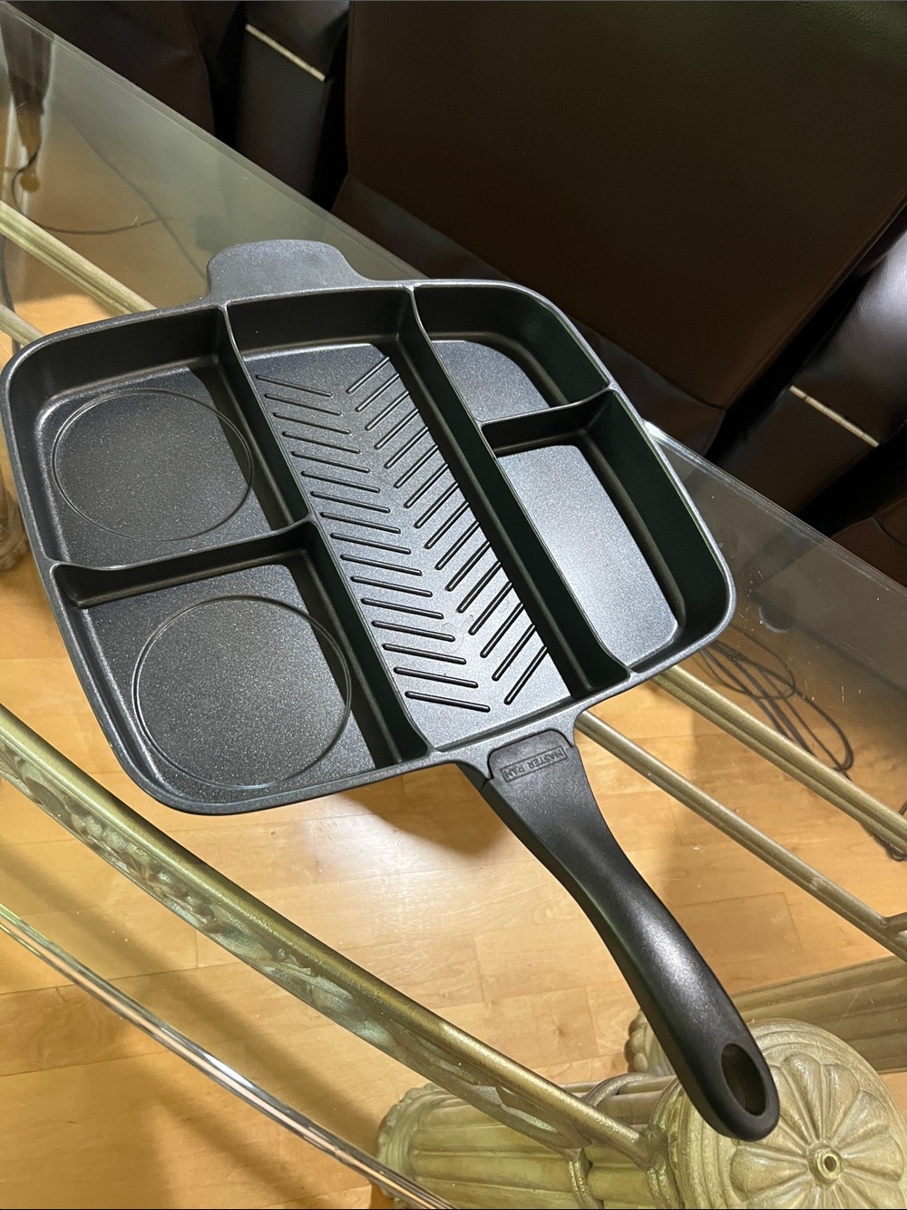 Multi-Section Nonstick Breakfast Pan - Black